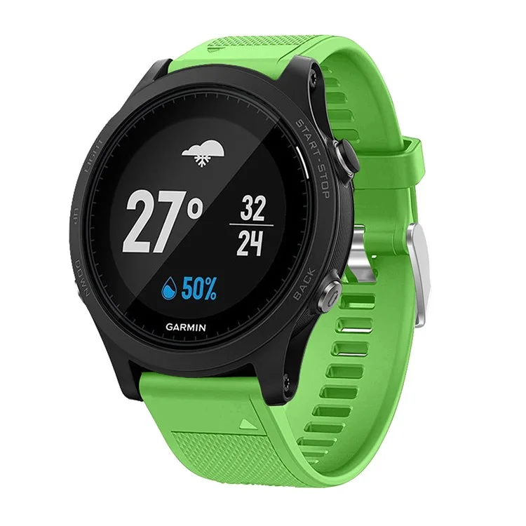 Rombus Textura Pin Hebilla de Silicona Correa Para Garmin Forerunner 935 - Verde