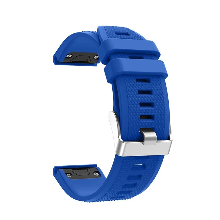 For Garmin Forerunner 935 Rhombus Texture Flexible Silicone Watch Band with Pin Buckle - Royal Blue