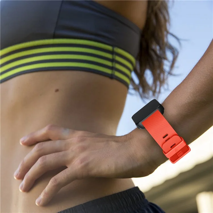 Flexibler Silikon -uhren -band -ersatz Für Garmin Forerunner 35 - Orange