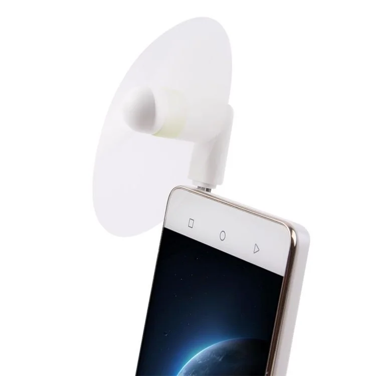 Two Blades Mini Portable Fan OTG USB 3.1 Type C Cooling Fan for Samsung Galaxy S8/LG G6 Etc. - White