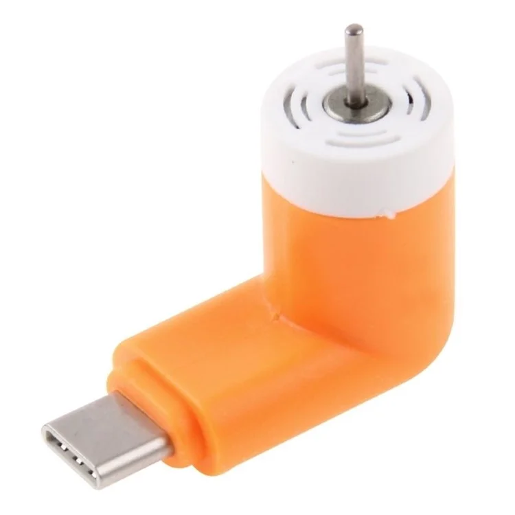 Mini ventilateur portable flexible TPE OTG USB 3.1 Type C pour Samsung Galaxy S8/LG G6, etc. - Orange