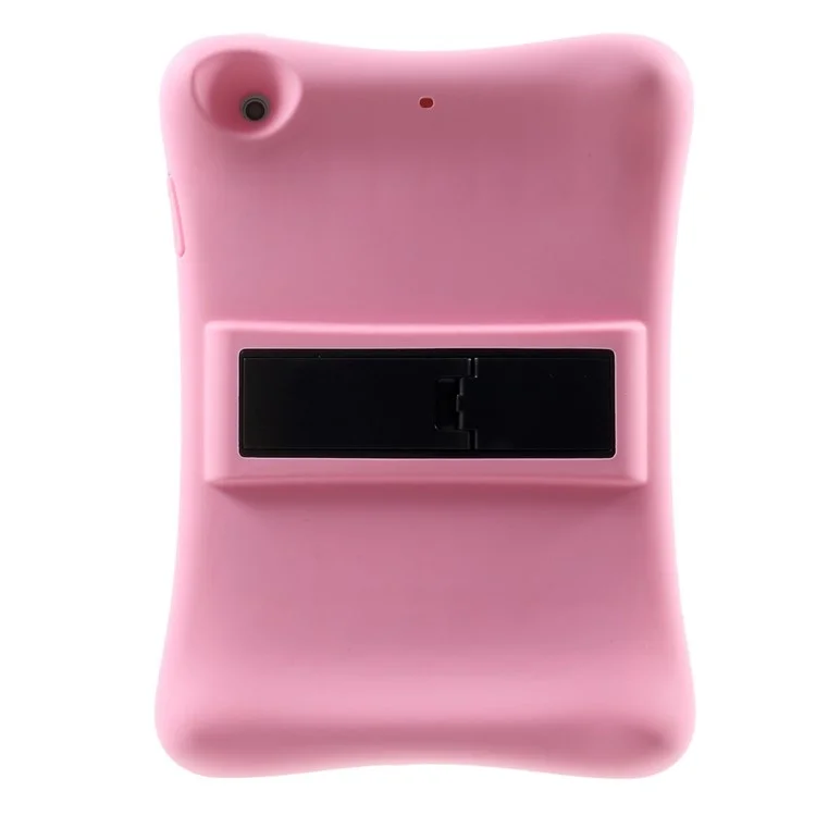 Hard Plastic/Soft Silicone Protective Case with Stand for iPad Mini 3 - Pink