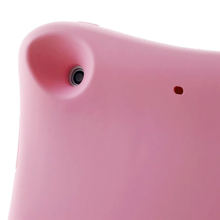 Hard Plastic/Soft Silicone Protective Case with Stand for iPad Mini 3 - Pink
