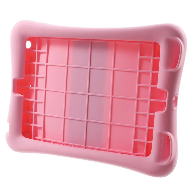 Hard Plastic/Soft Silicone Protective Case with Stand for iPad Mini 3 - Pink