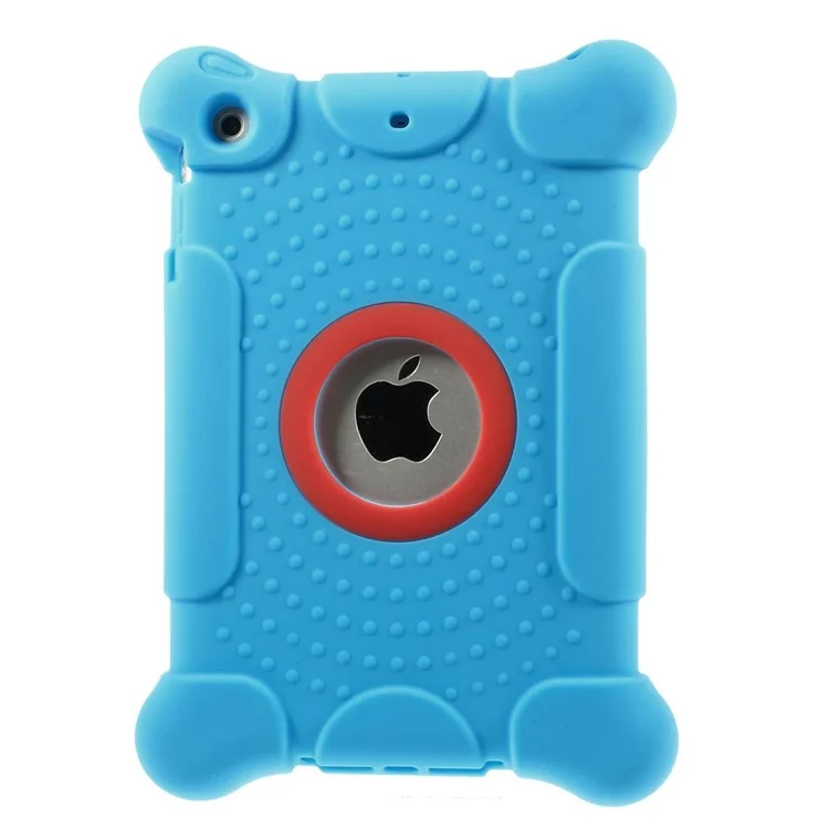 Raised Dots Shock-proof Silicone Case Cover for iPad Mini / Mini 2 / Mini 3 - Blue