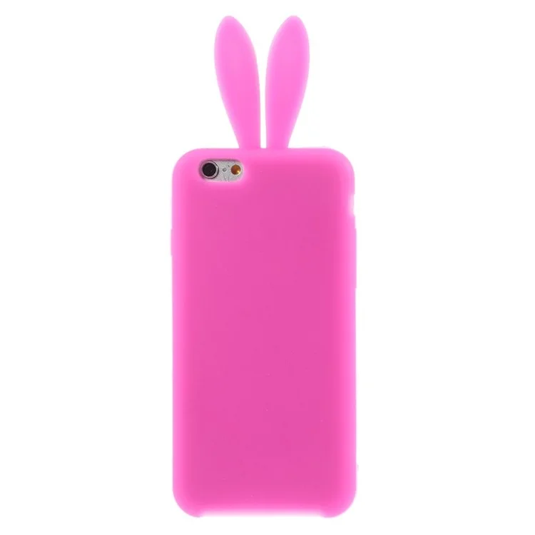 Rabbit Ears Soft Silicone Gel Case for iPhone 6 / 6s 4.7 Inch - Rose