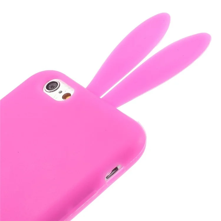 Rabbit Ears Soft Silicone Gel Case for iPhone 6 / 6s 4.7 Inch - Rose
