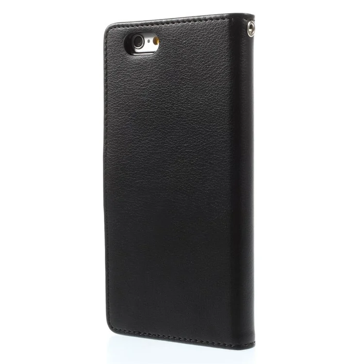 Mercury GOOSPERY Rich Diary Wallet Leather Case for iPhone 6s 6 4.7 inch - Black
