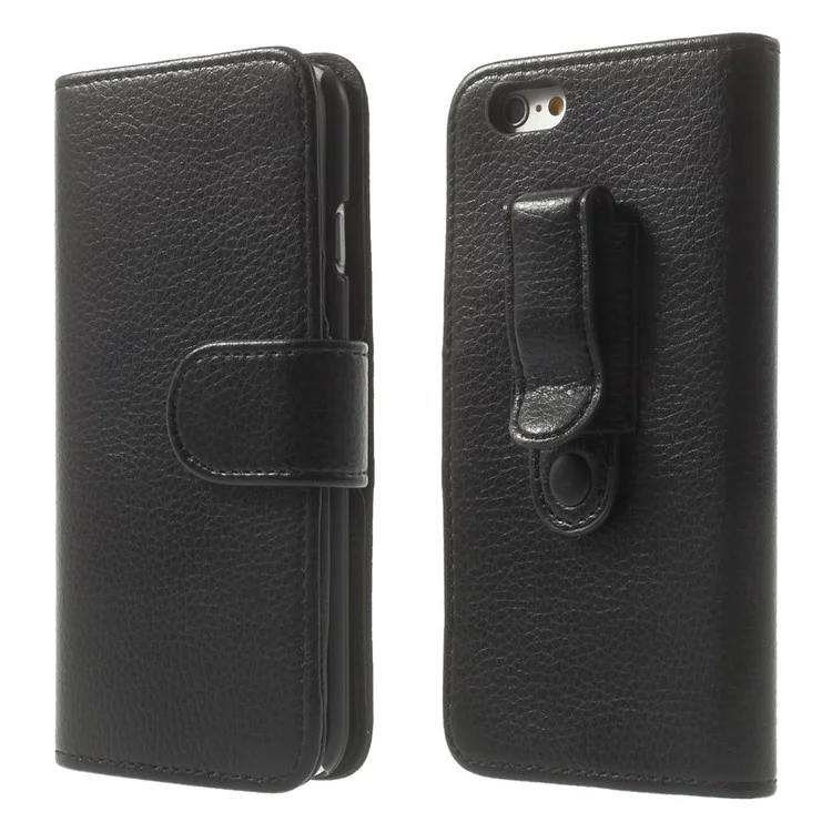 Lychee Texture Belt Clip Leather Wallet Case for iPhone 6s 6 4.7 inch