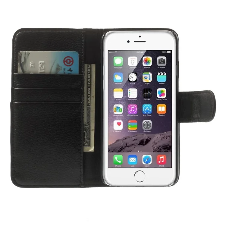 Lychee Texture Belt Clip Leather Wallet Case for iPhone 6s 6 4.7 inch