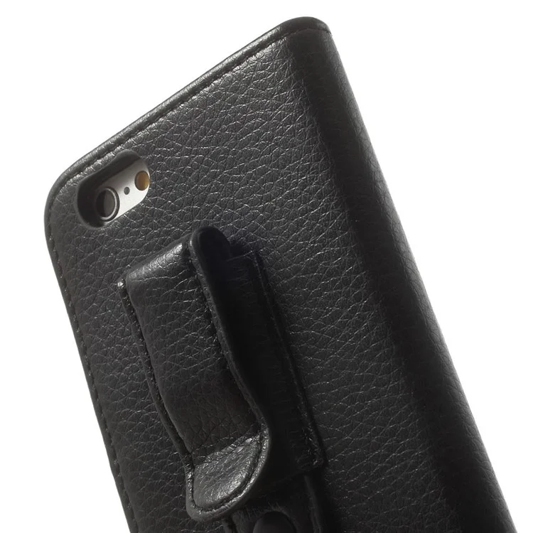 Lychee Texture Belt Clip Leather Wallet Case for iPhone 6s 6 4.7 inch