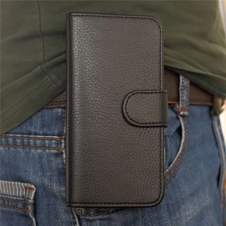 Lychee Texture Belt Clip Leather Wallet Case for iPhone 6s 6 4.7 inch