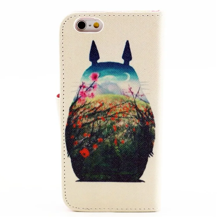 Colorized Owl PU Leather Stand Cover for iPhone 6s / 6
