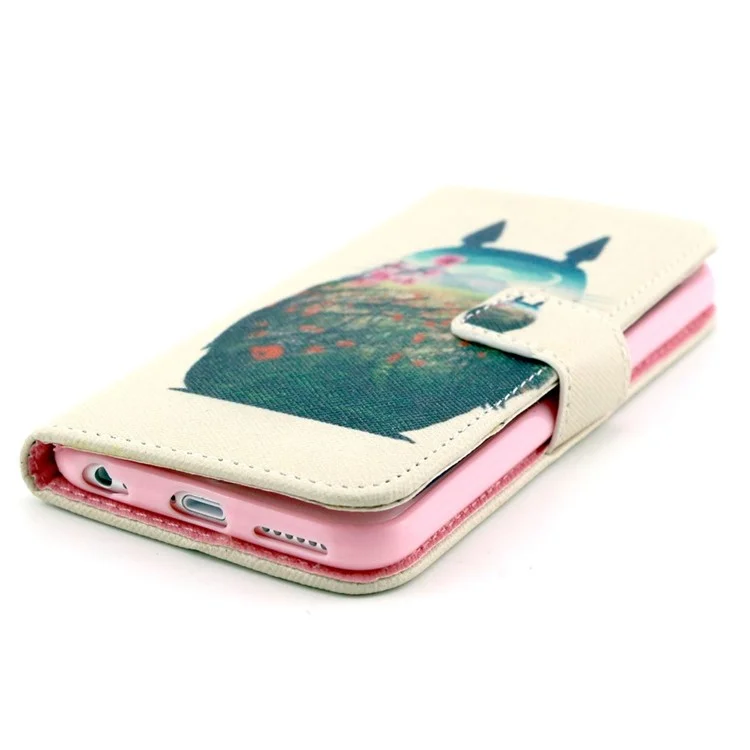 Colorized Owl PU Leather Stand Cover for iPhone 6s / 6