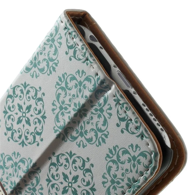 Crown & Moroccan Pattern Wallet Stand Leather Protective Case for iPhone 6 / 6s