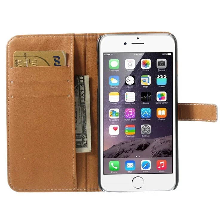 Crown & Mandala Wallet Stand Leather Case for iPhone 6 Plus / 6s Plus 5.5 inch