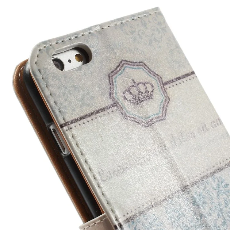 Crown & Mandala Wallet Stand Leather Case for iPhone 6 Plus / 6s Plus 5.5 inch