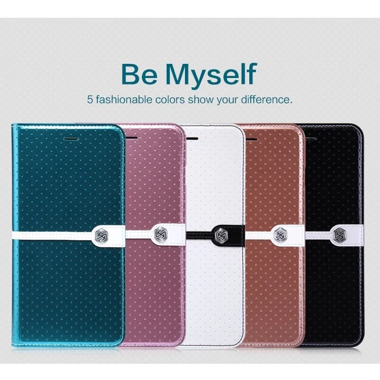 NILLKIN Ice Series Wave Point Leather Cover w/ Stand for iPhone 6 Plus - Pink