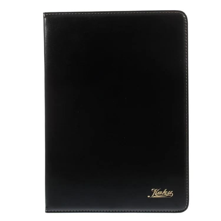 KAKUSIGA Leather Stand Case w/ Elastic Band for iPad Air 2 - Black