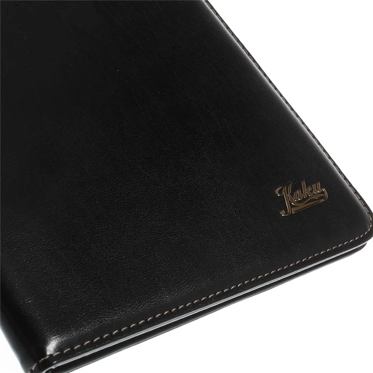 KAKUSIGA Leather Stand Case w/ Elastic Band for iPad Air 2 - Black