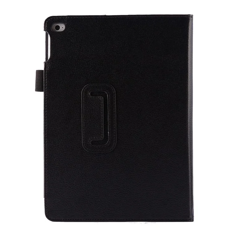 Étui intelligent en cuir avec texture de litchi pour iPad Air 2 - Noir