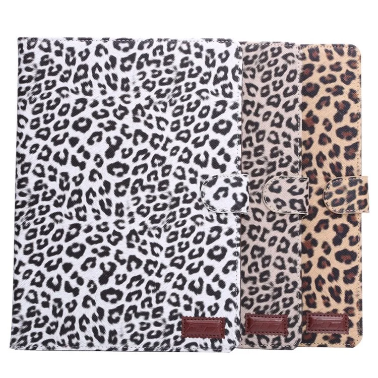 Leopard Texture Wallet Style Smart Leather Cover with Stand for iPad Air 2 - Brown
