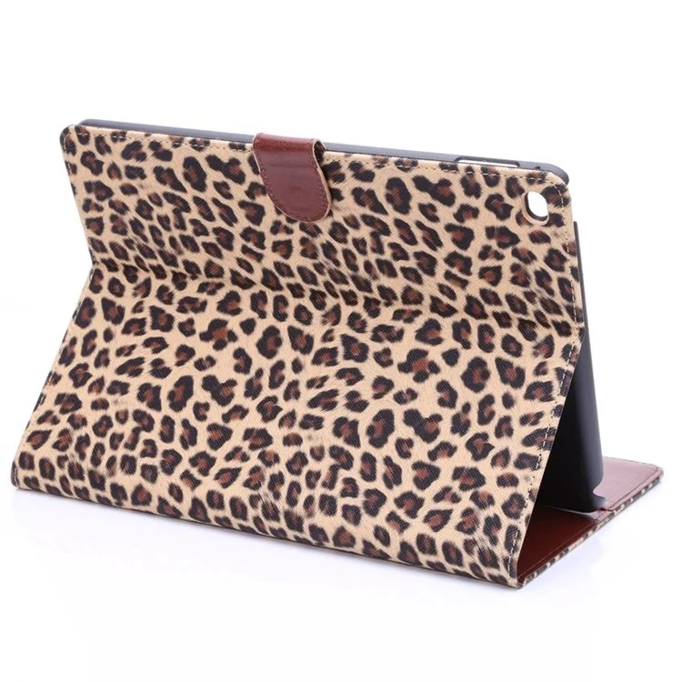 Leopard Texture Wallet Style Smart Leather Cover with Stand for iPad Air 2 - Brown