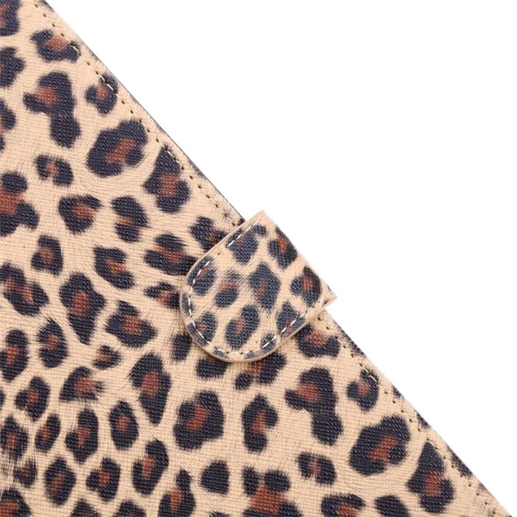 Leopard Texture Wallet Style Smart Leather Cover with Stand for iPad Air 2 - Brown