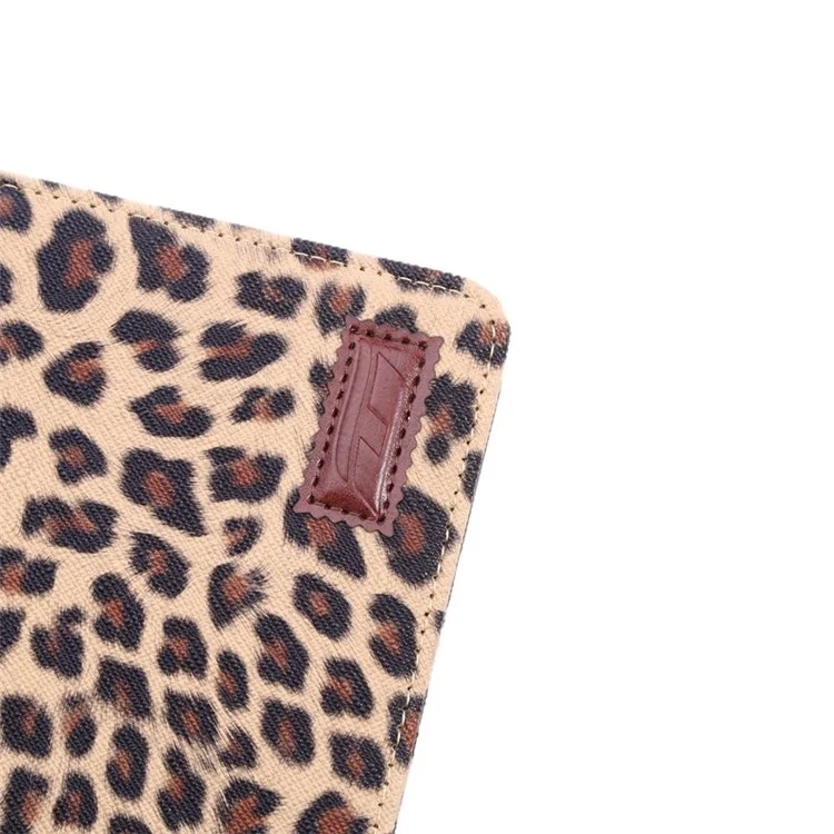 Leopard Texture Wallet Style Smart Leather Cover with Stand for iPad Air 2 - Brown