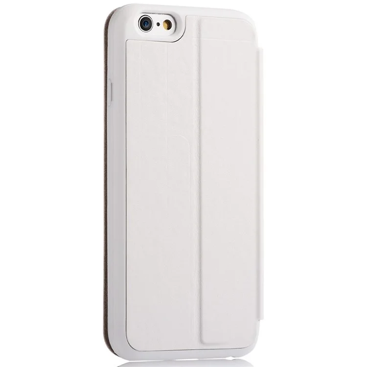 VOUNI Visual Series Unique View Window Leather Case for iPhone 6 Plus / 6s Plus 5.5 Inch - White
