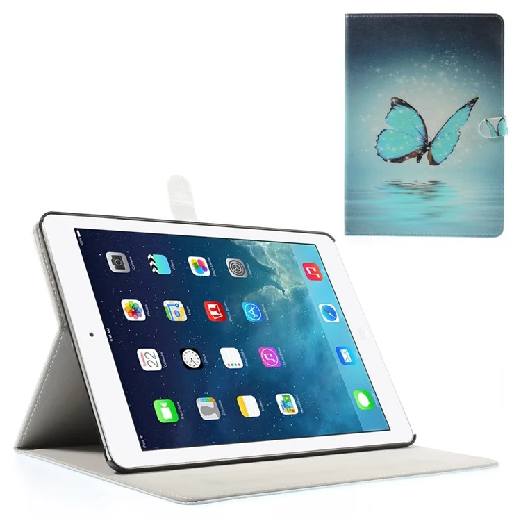 Dreamlike Butterfly for iPad Air Silk Leather Magnetic Stand Protective Shell