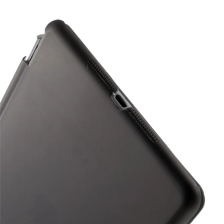For iPad mini / mini 2 / mini 3 Smart Leather Tri-fold Cover + Back Companion PC Case - Black