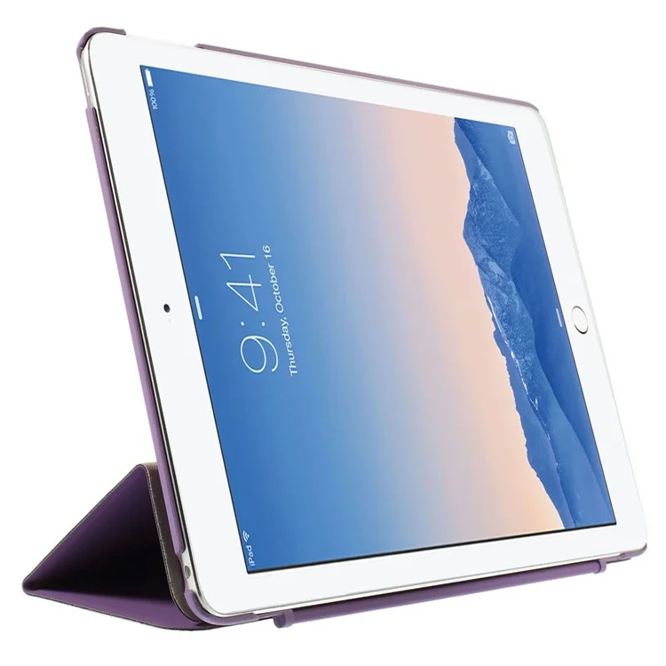 Tri-Fold-Stand-Smart Lederabdeckung Für IPad Air 2 - Lila