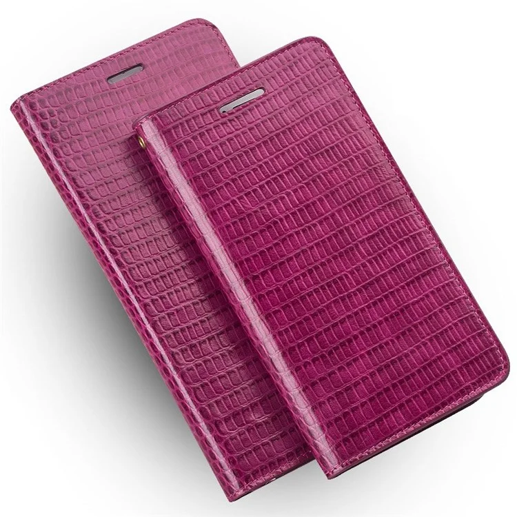 QIALINO Textura De Crocodilo Bolsa De Couro Genuíno Para Iphone 6 Plus / 6s Mais 5,5 Polegadas - Rosa