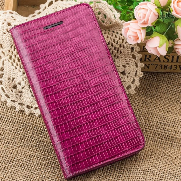 QIALINO Textura De Crocodilo Bolsa De Couro Genuíno Para Iphone 6 Plus / 6s Mais 5,5 Polegadas - Rosa