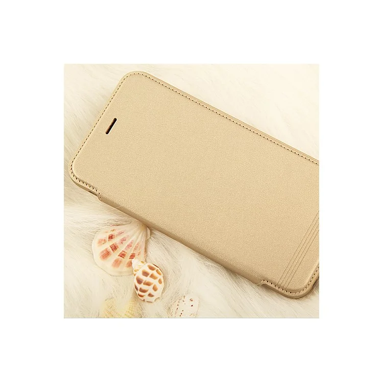 MOSHUO Leather Cover with Stand Card Slot for iPhone 6 4.7 - Gold