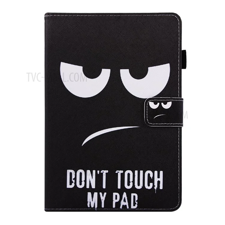 Patterned Wallet Smart Leather Stand Case for iPad Mini 3/2/1 - Angry Face