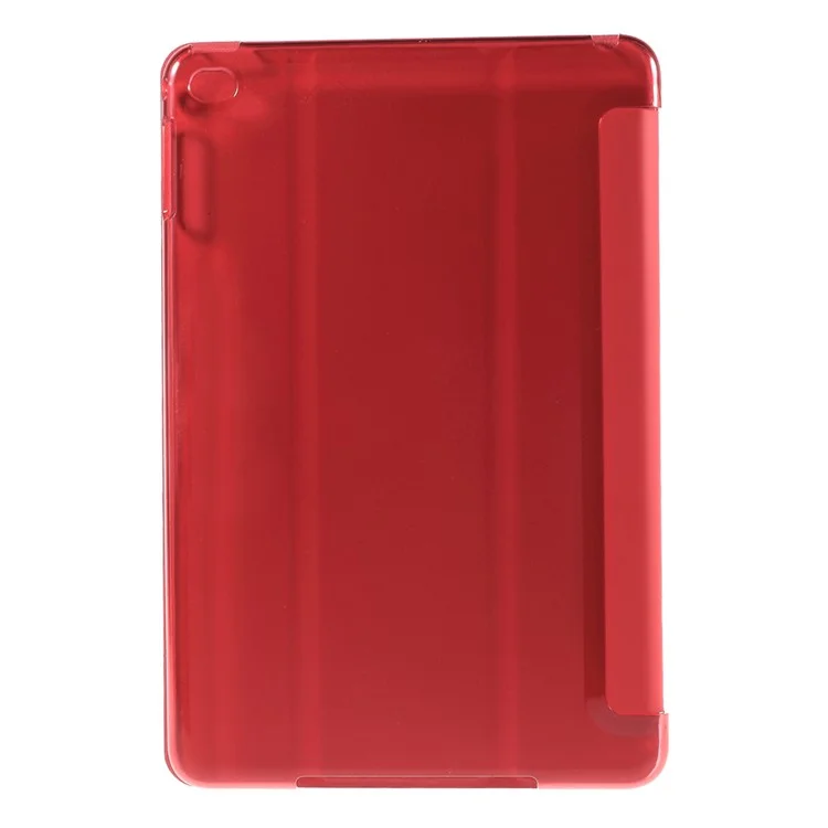 Couverture de Boîtier de Tablette en Cuir Intelligent à Trois Volets Pour Ipad Mini 4 - Rouge