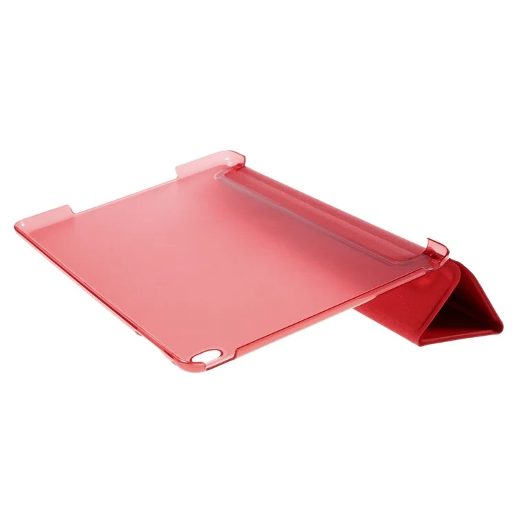 Couverture de Boîtier de Tablette en Cuir Intelligent à Trois Volets Pour Ipad Mini 4 - Rouge