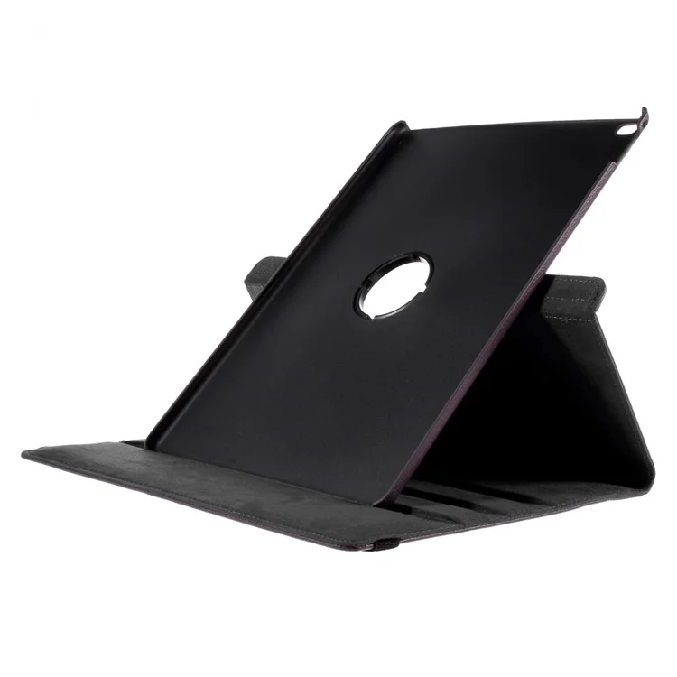 360-Rotation Stand Lychee Smart Leather Tablet Cover for iPad Pro 12.9 inch - Purple