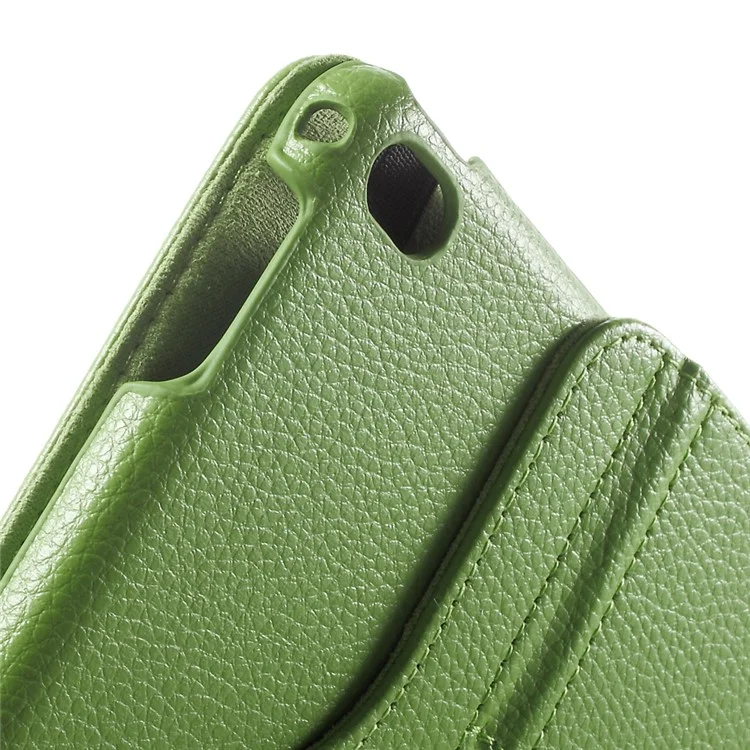 Pour iPad mini 4 Lychee 360 degrés Rotation Support en Cuir Étui Accessoire - Vert