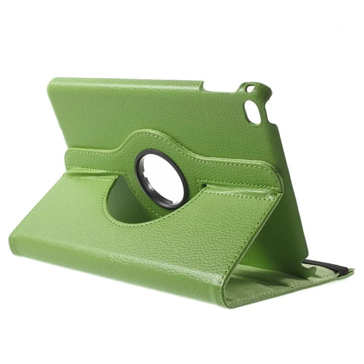 Per Ipad Mini 4 Lychee 360 ​​rotazione Stand di Cossa in Pelle Accessorio - Verde