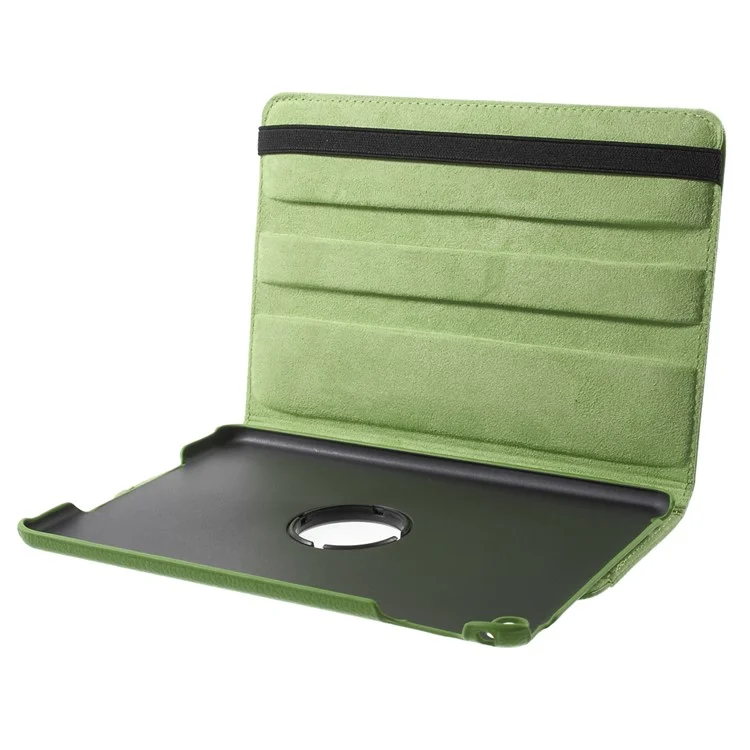 Pour iPad mini 4 Lychee 360 degrés Rotation Support en Cuir Étui Accessoire - Vert