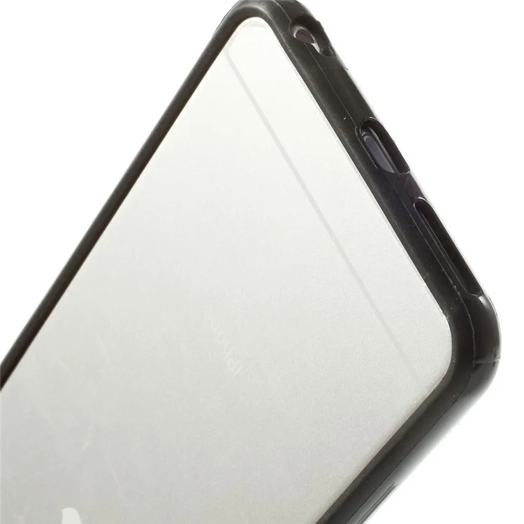 Solid Color PC + TPU Hybrid Bumper Case for iPhone 6s Plus / 6 Plus 5.5 Inch - Black