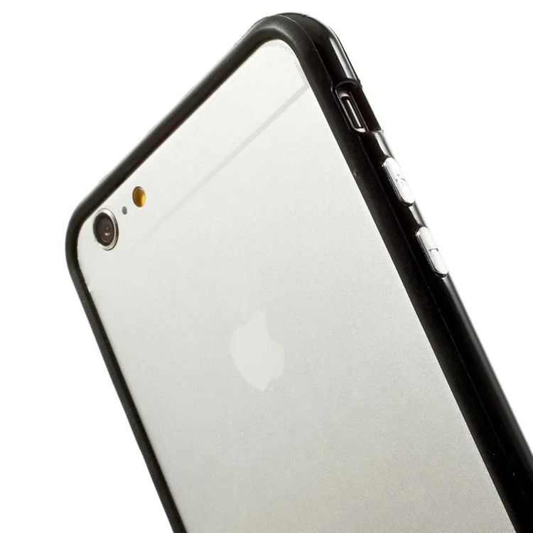 Solid Color PC + TPU Hybrid Bumper Case for iPhone 6s Plus / 6 Plus 5.5 Inch - Black