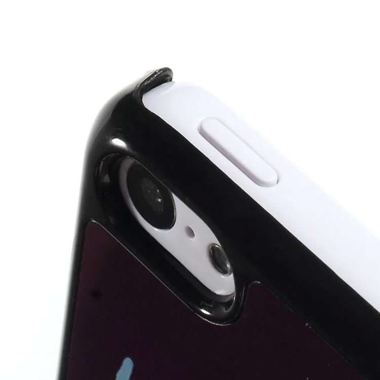 Colorized Feather Metal Skin Hard Cover Case for iPhone 5c