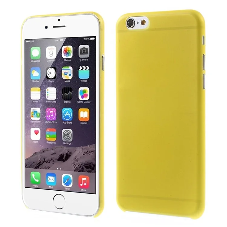 Slim 0.3mm Matte PC Hard Cover for iPhone 6s / 6 4.7 inch - Yellow