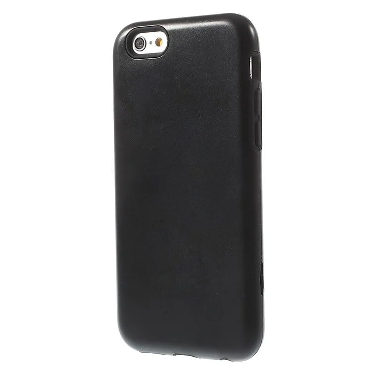 Glossy Plastic & Silicone Slide Holster Case w/ Belt Clip for iPhone 6 - Black