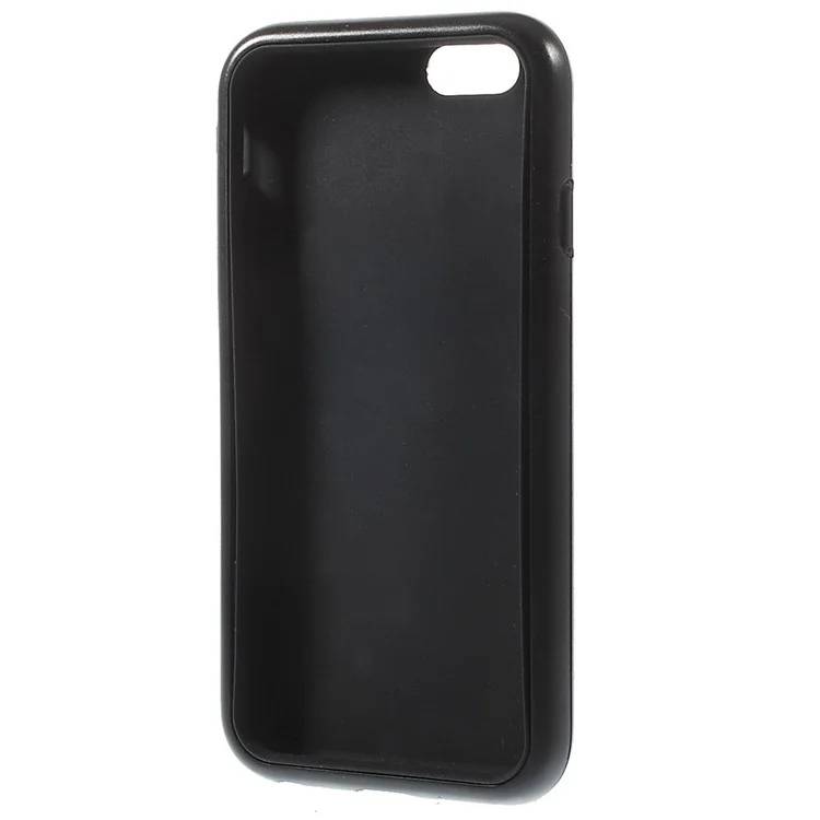Glossy Plastic & Silicone Slide Holster Case w/ Belt Clip for iPhone 6 - Black