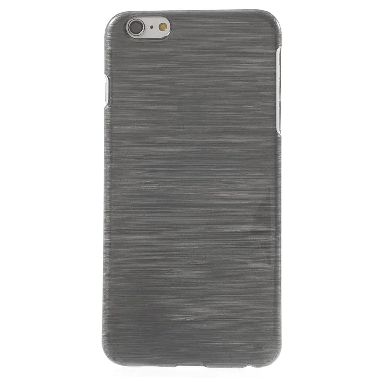 Glossy Outer Brushed Inner Plastic Cover for iPhone 6s Plus / 6 Plus - Grey
